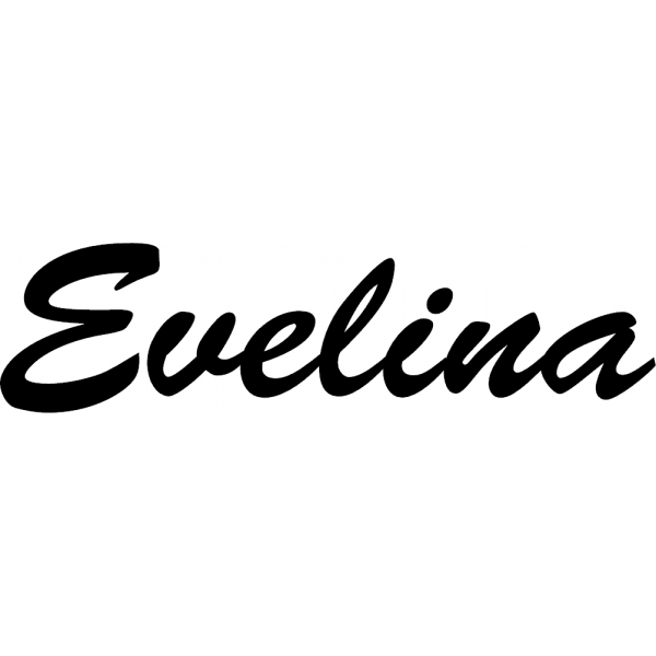 Evelina - Schriftzug aus Birke-Sperrholz