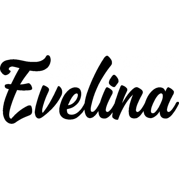 Evelina - Schriftzug aus Birke-Sperrholz