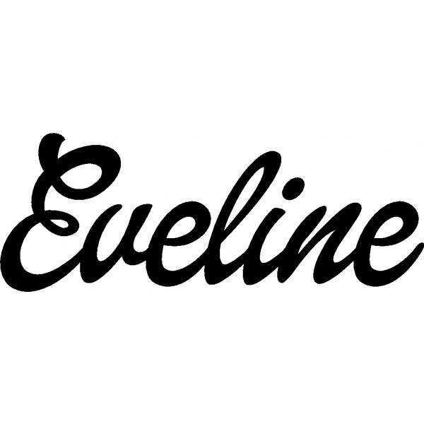 Eveline - Schriftzug aus Birke-Sperrholz