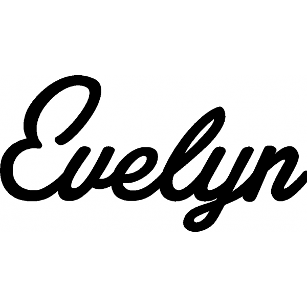 Evelyn - Schriftzug aus Birke-Sperrholz