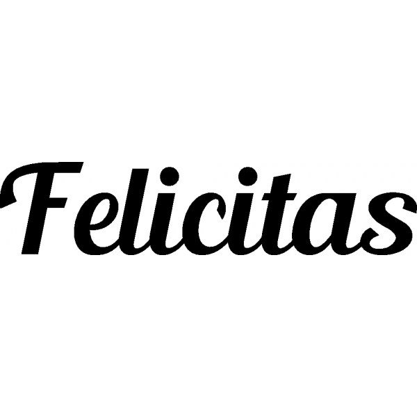 Felicitas - Schriftzug aus Birke-Sperrholz