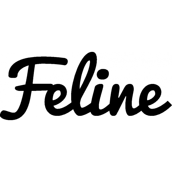 Feline - Schriftzug aus Birke-Sperrholz