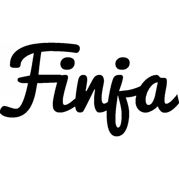 Finja - Schriftzug aus Birke-Sperrholz