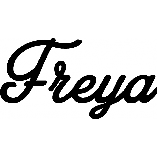 Freya - Schriftzug aus Birke-Sperrholz