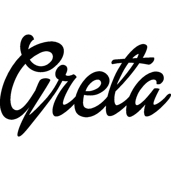 Greta - Schriftzug aus Birke-Sperrholz