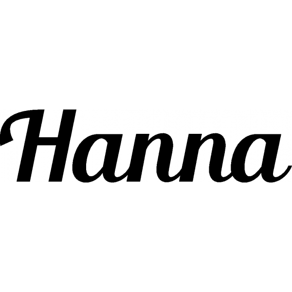 Hanna - Schriftzug aus Birke-Sperrholz