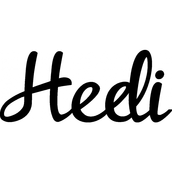 Hedi - Schriftzug aus Birke-Sperrholz