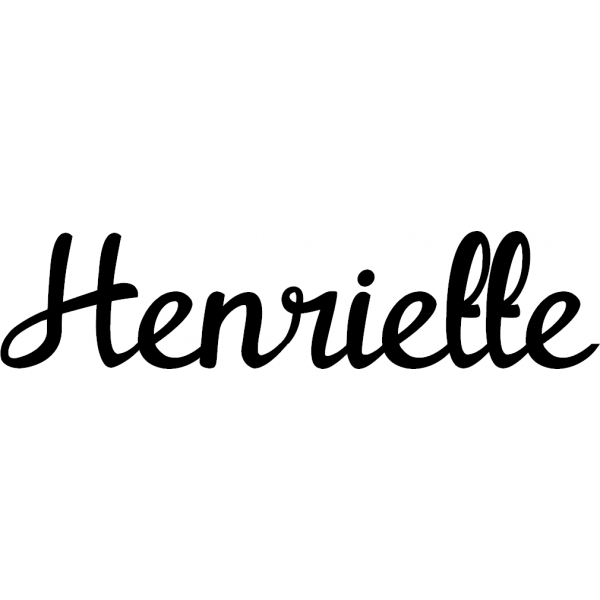Henriette - Schriftzug aus Birke-Sperrholz