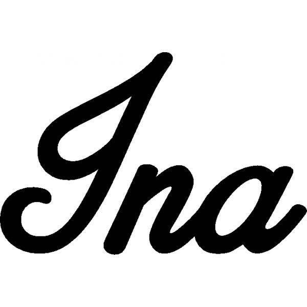 Ina - Schriftzug aus Birke-Sperrholz