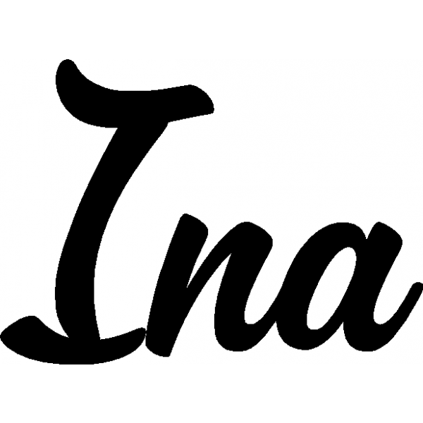 Ina - Schriftzug aus Birke-Sperrholz