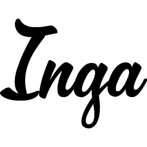 Inga - Schriftzug aus Birke-Sperrholz