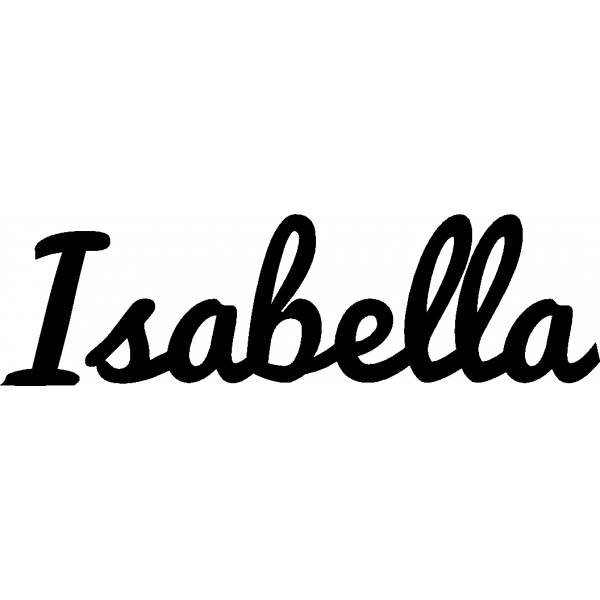 Isabella - Schriftzug aus Birke-Sperrholz