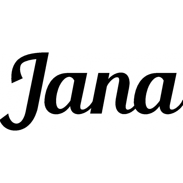 Jana - Schriftzug aus Birke-Sperrholz