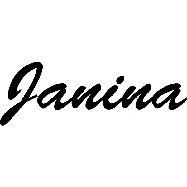 Janina - Schriftzug aus Birke-Sperrholz