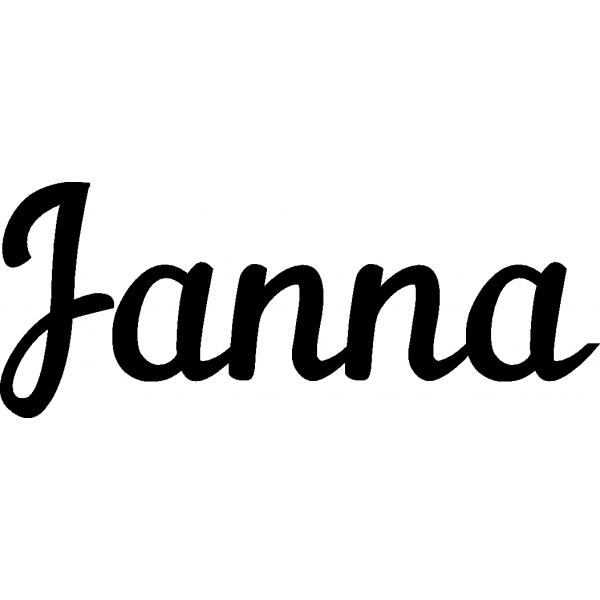 Janna - Schriftzug aus Birke-Sperrholz