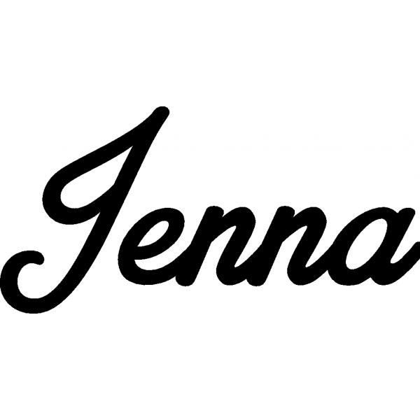 Jenna - Schriftzug aus Birke-Sperrholz