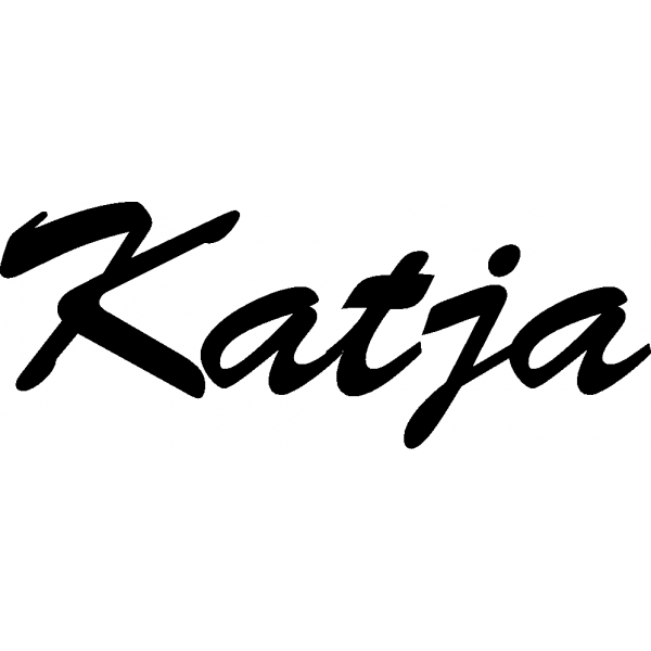 Katja - Schriftzug aus Birke-Sperrholz