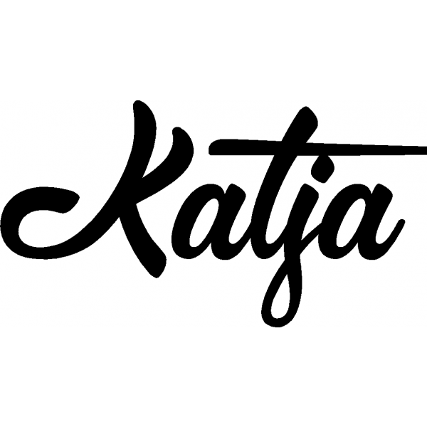 Katja - Schriftzug aus Birke-Sperrholz