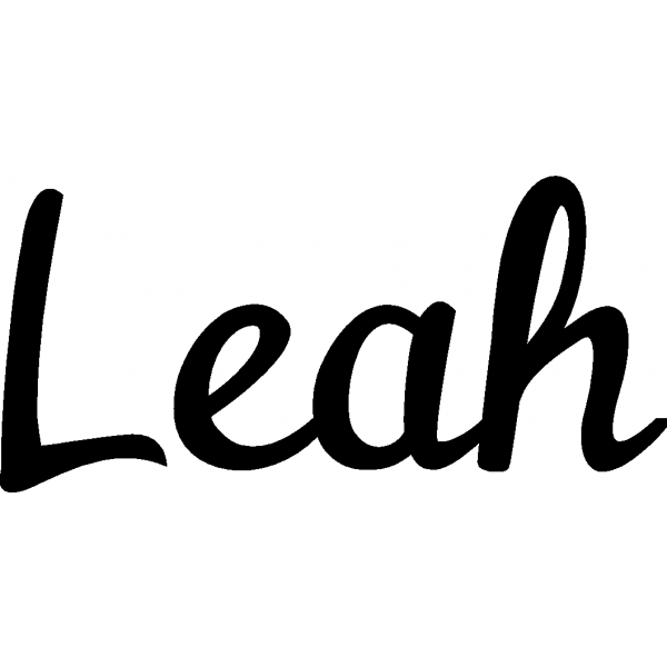 Leah - Schriftzug aus Birke-Sperrholz