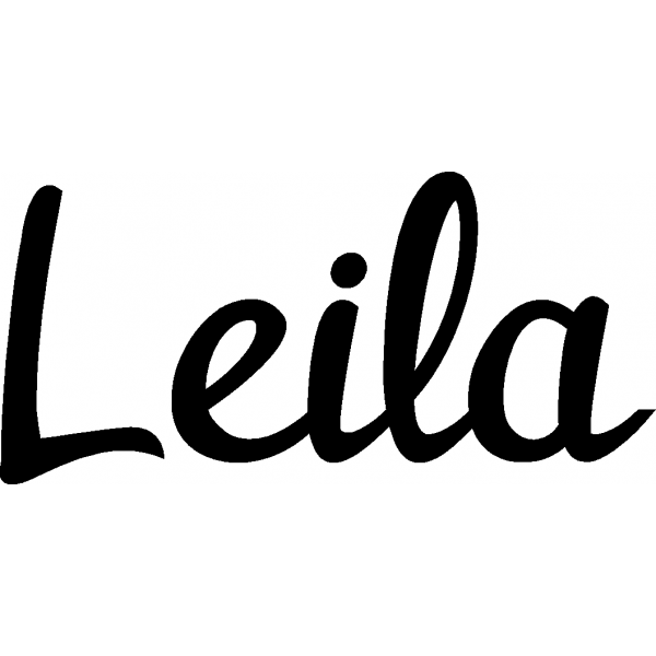 Leila - Schriftzug aus Birke-Sperrholz