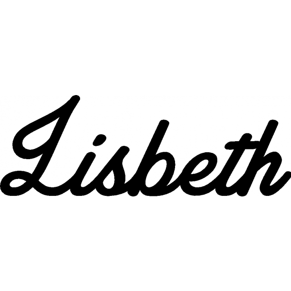 Lisbeth - Schriftzug aus Birke-Sperrholz