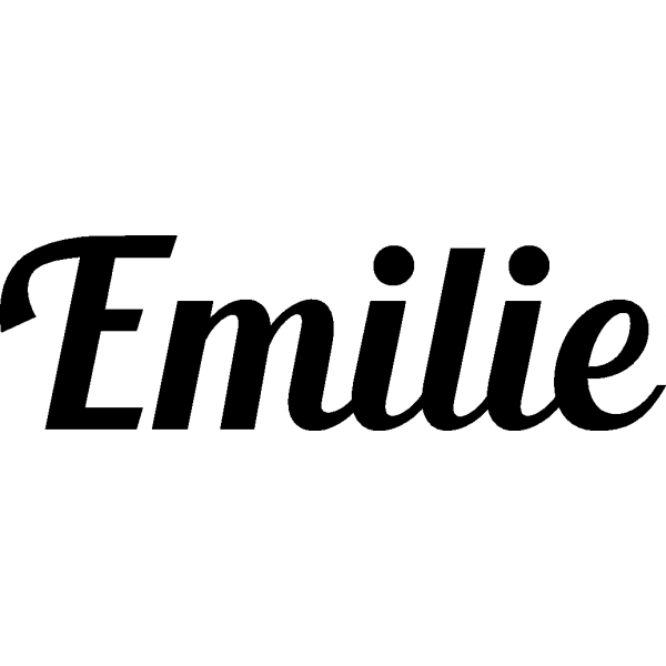 Emilie - Schriftzug aus Buchenholz