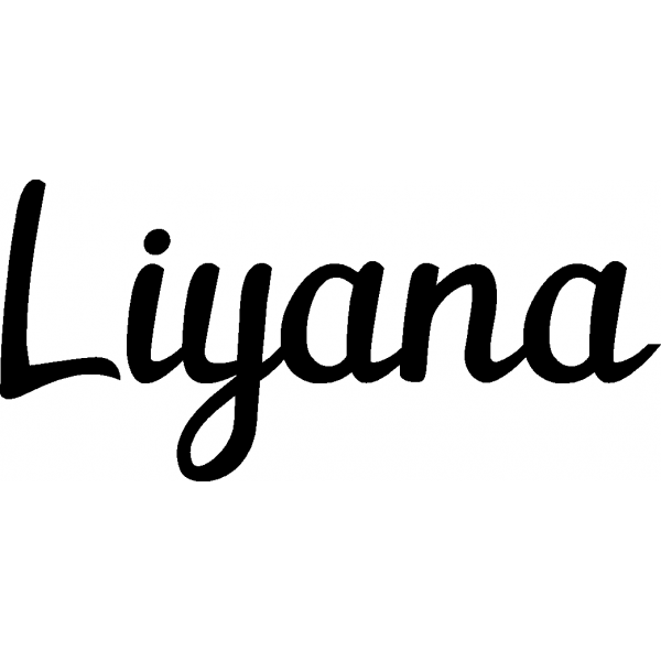 Liyana - Schriftzug aus Buchenholz