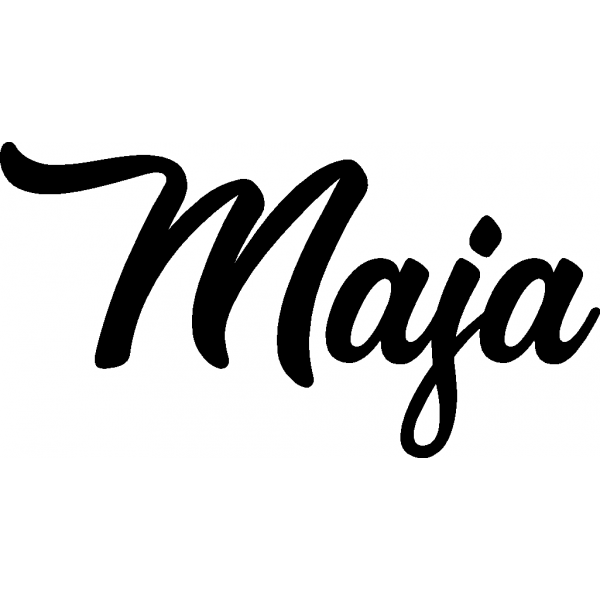 Maja - Schriftzug aus Buchenholz