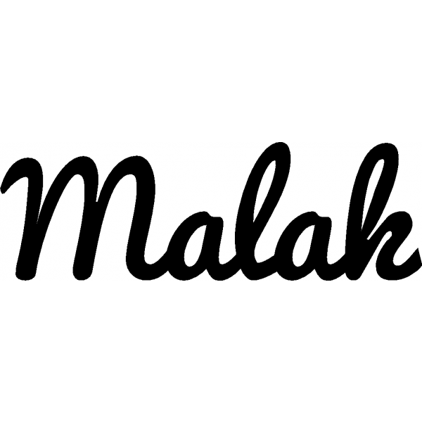 Malak - Schriftzug aus Buchenholz