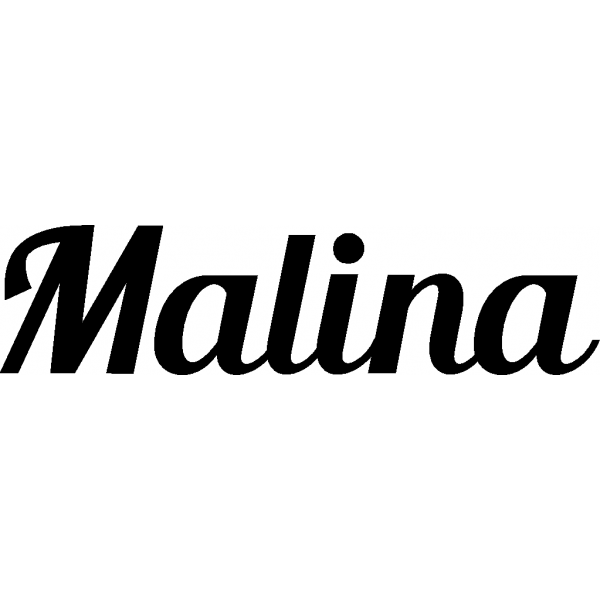 Malina - Schriftzug aus Buchenholz