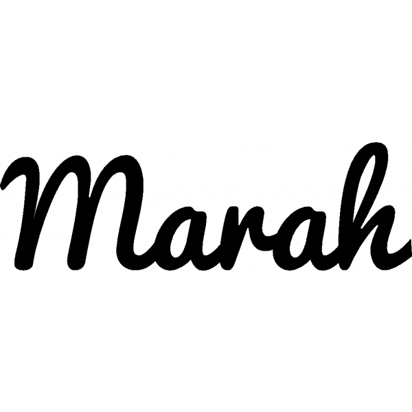 Marah - Schriftzug aus Buchenholz