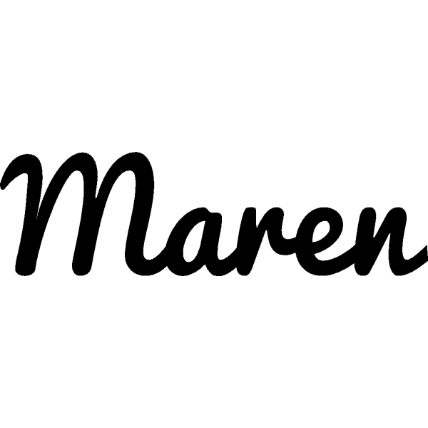 Maren - Schriftzug aus Buchenholz