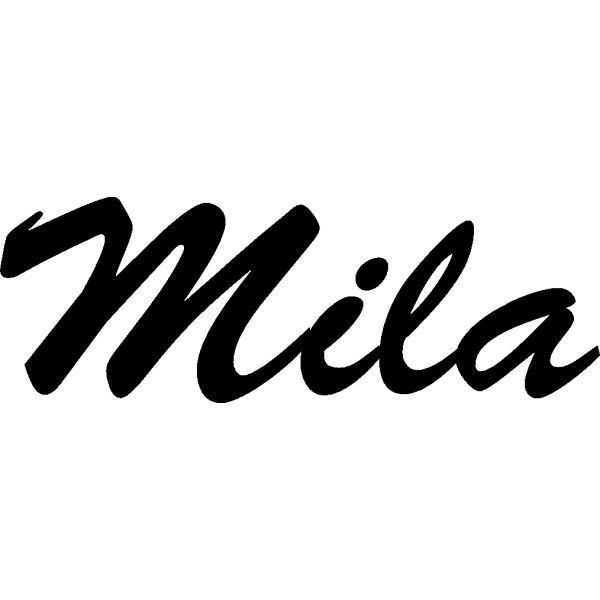 Mila - Schriftzug aus Buchenholz