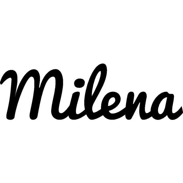 Milena - Schriftzug aus Buchenholz