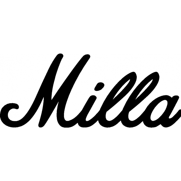 Milla - Schriftzug aus Buchenholz