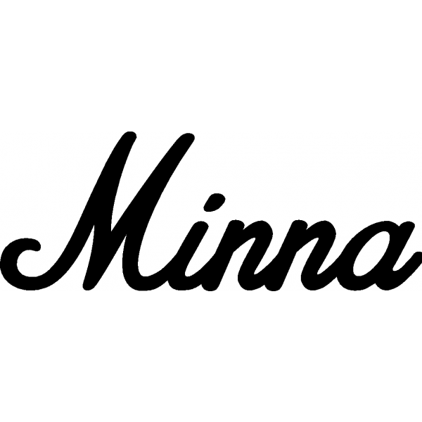 Minna - Schriftzug aus Buchenholz
