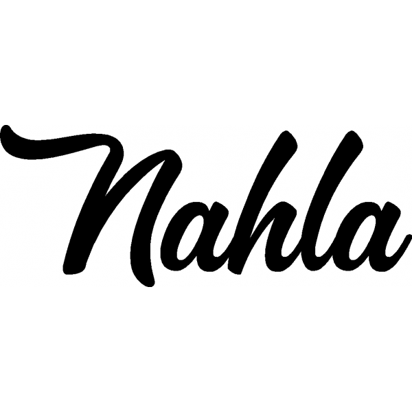 Nahla - Schriftzug aus Buchenholz