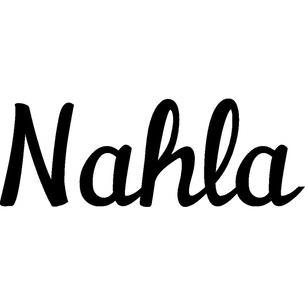 Nahla - Schriftzug aus Buchenholz