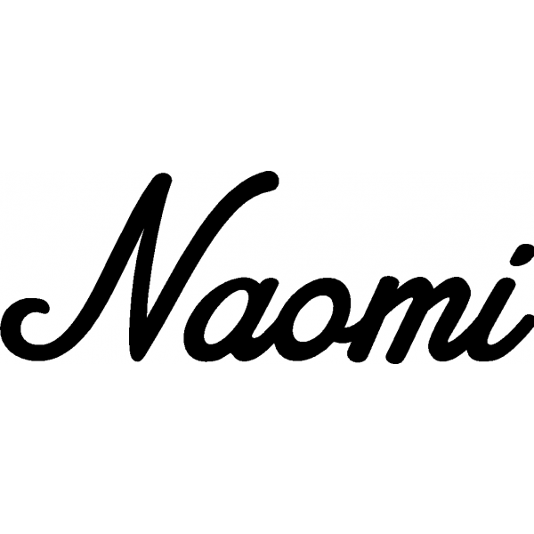 Naomi - Schriftzug aus Buchenholz