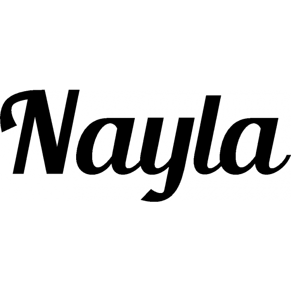 Nayla - Schriftzug aus Buchenholz