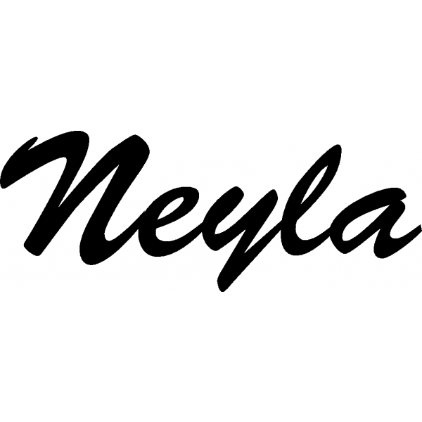 Neyla - Schriftzug aus Buchenholz
