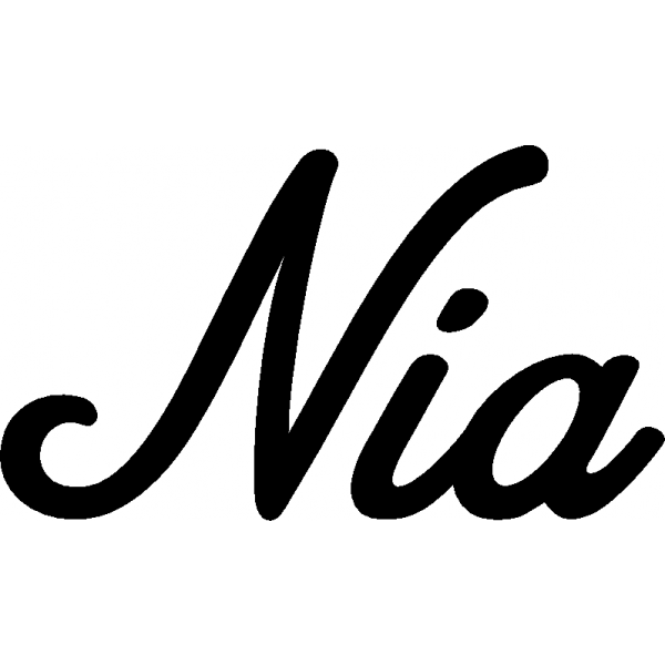 Nia - Schriftzug aus Buchenholz