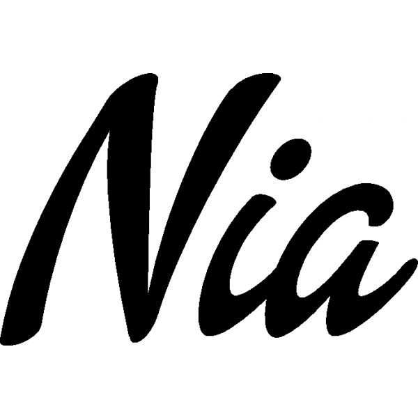 Nia - Schriftzug aus Buchenholz