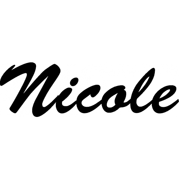 Nicole - Schriftzug aus Buchenholz