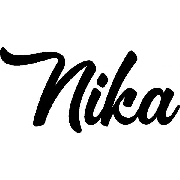 Nika - Schriftzug aus Buchenholz