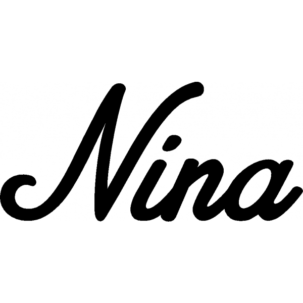 Nina - Schriftzug aus Buchenholz