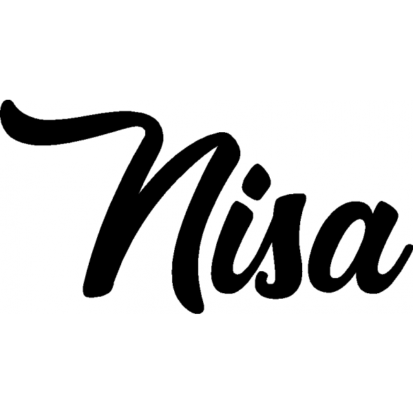 Nisa - Schriftzug aus Buchenholz