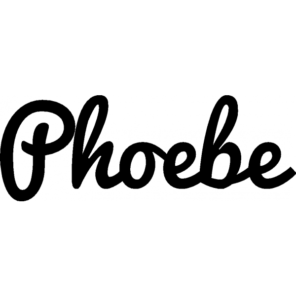 Phoebe - Schriftzug aus Buchenholz