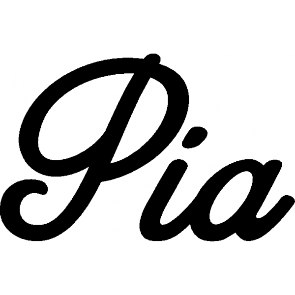 Pia - Schriftzug aus Buchenholz