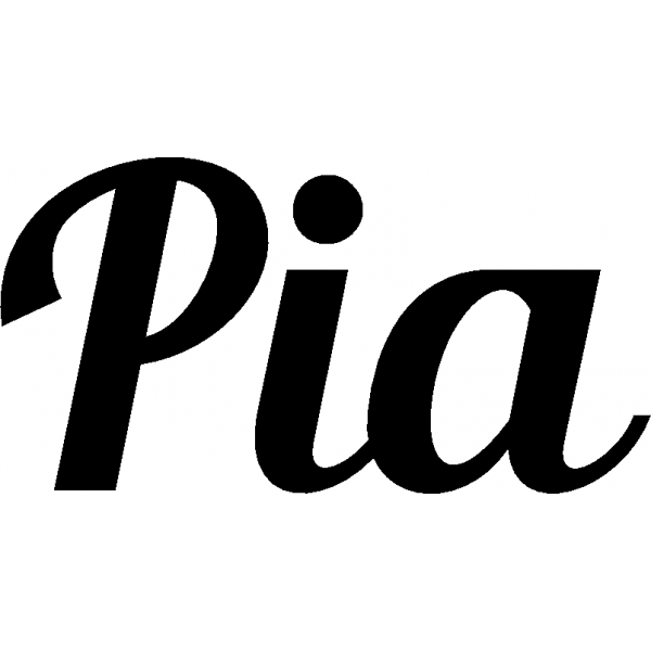 Pia - Schriftzug aus Buchenholz
